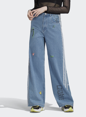 Adidas/阿迪达斯正品三叶草 DENIM TRACKPANT 女子运动裤FL4153