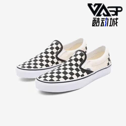 VANS范斯正品 SLIP ON 经典低帮男女情侣休闲帆布板鞋 VN000EYE