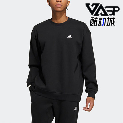 Adidas/阿迪达斯正品冬季男子加绒运动圆领长袖卫衣IB2774