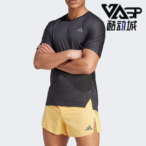 阿迪达斯男士跑步运动T恤