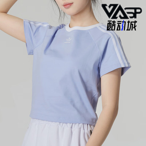 阿迪达斯女士经典运动休闲T恤