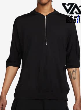 Nike/耐克正品新款男子运动休闲透气V领半拉链短袖DR5410-010