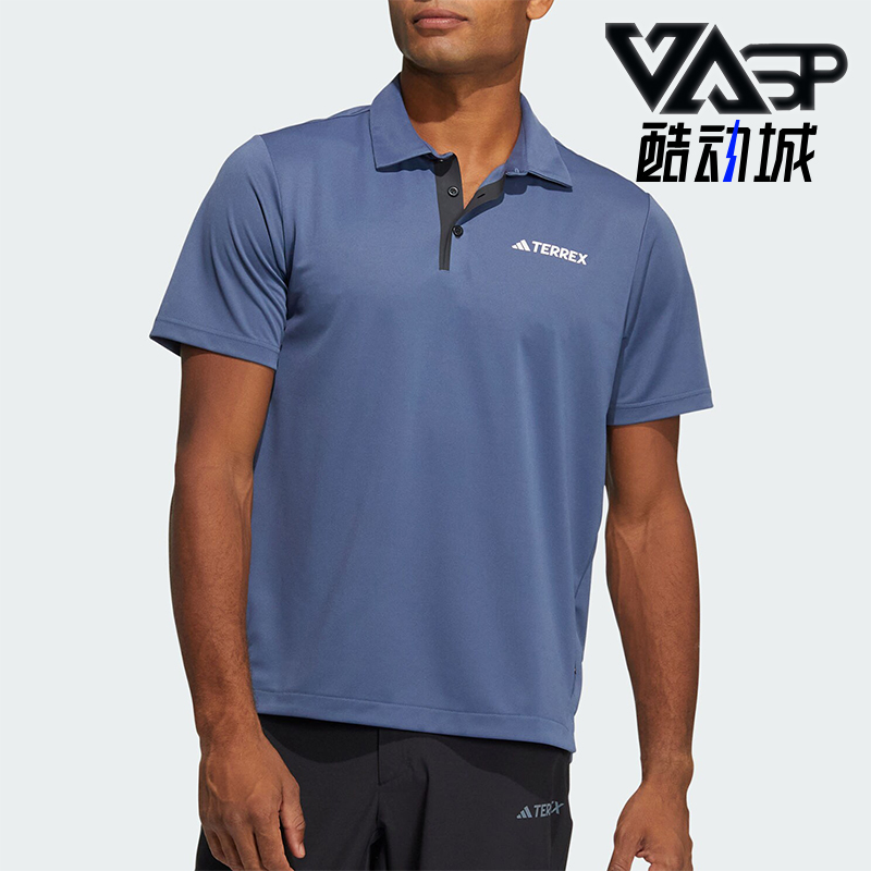 阿迪达斯男士户外运动POLO衫