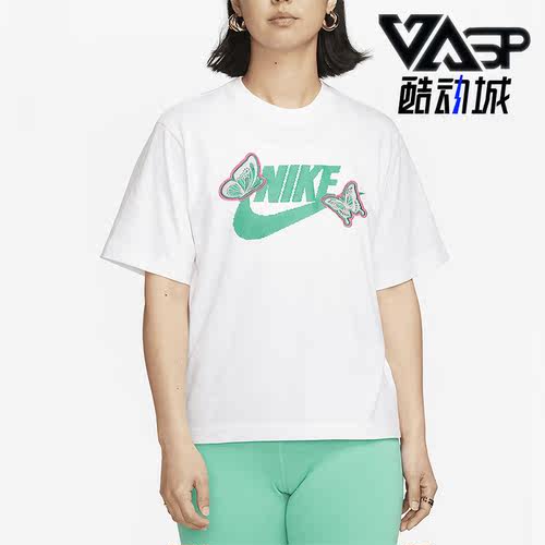 耐克女子新款时尚健身运动短袖