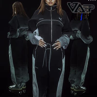 彪马男女同款梭织长裤直筒型