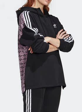 Adidas/阿迪达斯正品三叶草AOP SWEAT HOODY女子运动套头衫FU1744