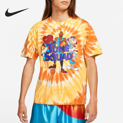 男子宽松扎染印花篮球运动短袖