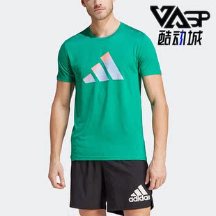 BAR跑步男子运动短袖 Adidas HR3245 ICONS 阿迪达斯正品 RUN
