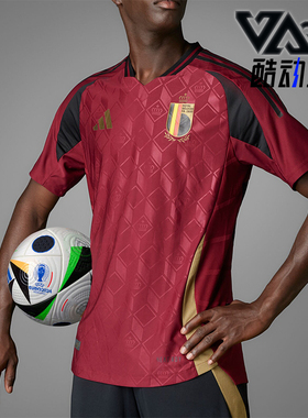 Adidas/阿迪达斯正品比利时队球员版男士足球短袖球衣IM8440
