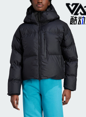 Adidas/阿迪达斯正品SHORT PUF女士运动保暖连帽外套棉服IL9613