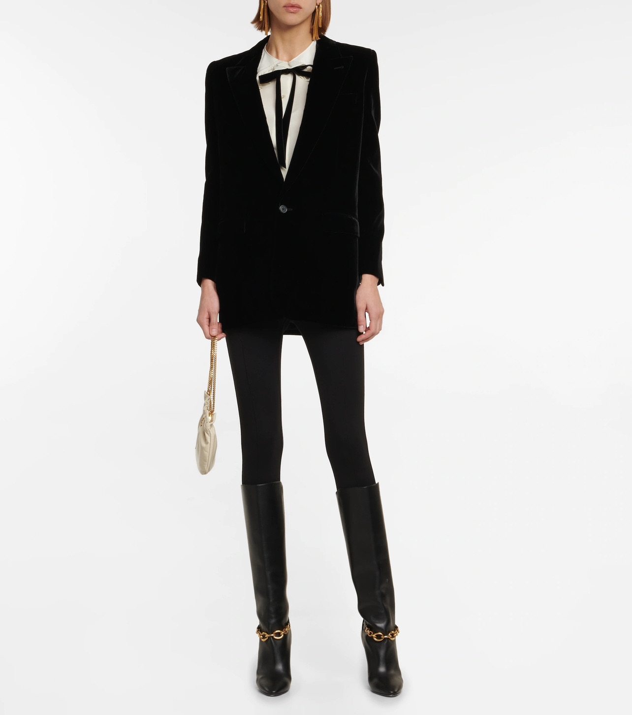 法式复古小众设计师款 窄版显瘦修身天鹅绒真丝内衬通勤长款西装