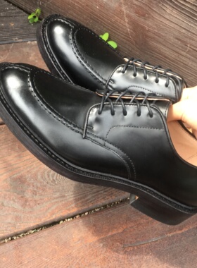 定制低帮Alden Tanker皮鞋 手工缝制 德比鞋 B楦商务正装单鞋