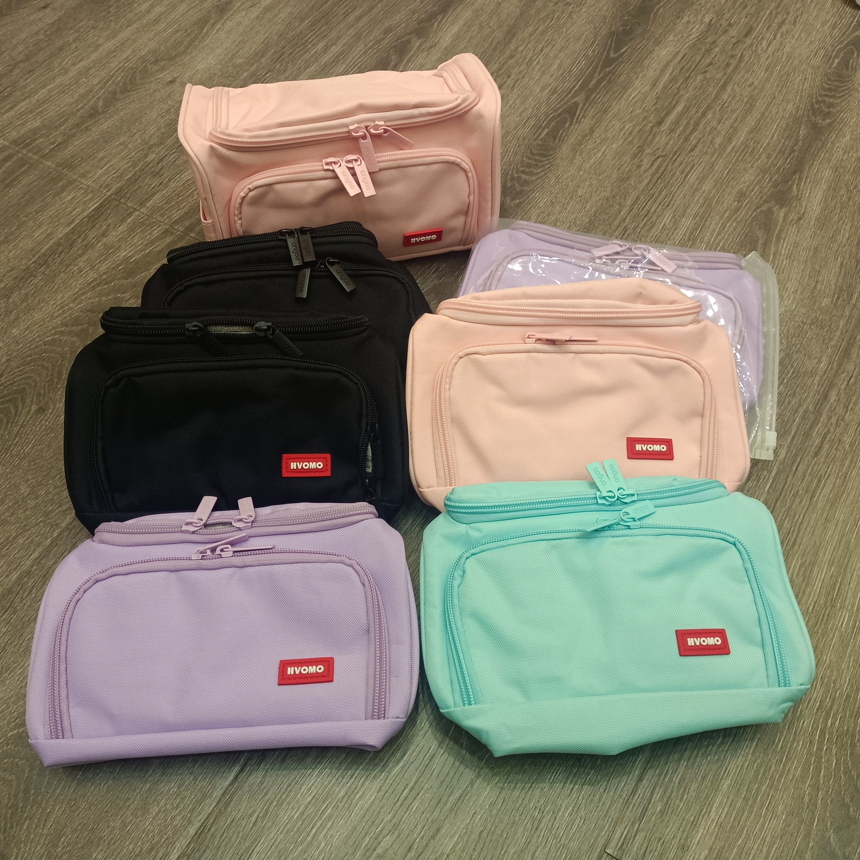 现货库存多色帆布多拉链可手提化妆包加大号笔袋工具收纳布包