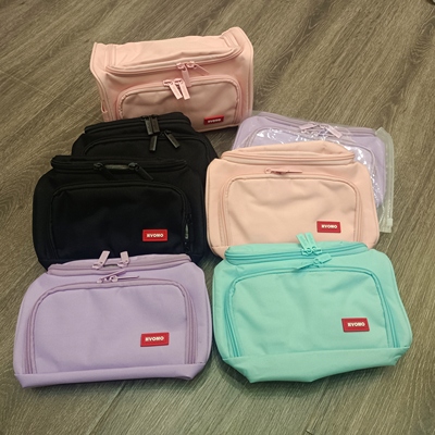 现货库存多色帆布多拉链可手提化妆包加大号笔袋工具收纳布包