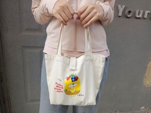 日单库存可爱可折叠小棉布袋手提袋便当包礼物包装活动补给包布包