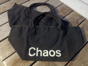 日单库存Chaos简约字母手提袋宽底托特手提便当包手拎布袋手提袋
