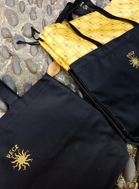 岛国订单peck黑色防泼水牛津帆布购物袋大号便当礼物包装收纳布袋