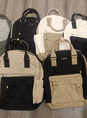 订单库存简约大容量多隔层多用途背包电脑包可挂拉杆箱差旅双肩包