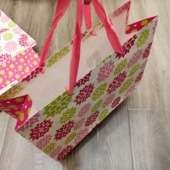 订单库存大号横版 袋手提袋纸袋 彩色花礼品袋礼物包装