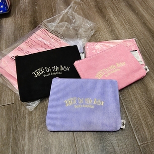 18*24cm订单库存jack in the box大号灯芯绒拉链收纳袋布袋