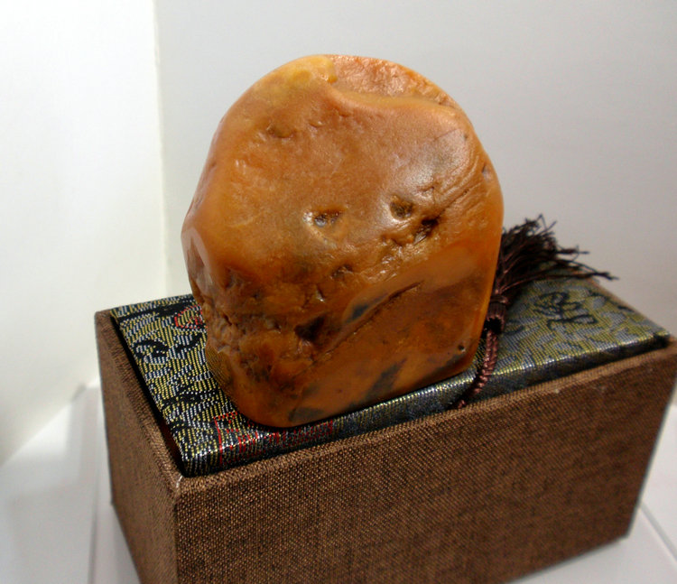 黄龙玉印章黄蜡石胶冻蜡台霍山玉