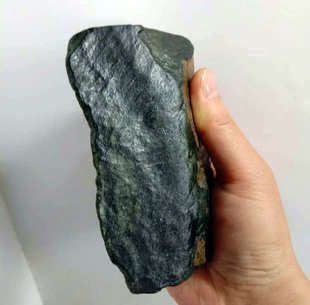 642克崂山绿石海底玉墨玉原石崂山仰口湾远古人类砍砸器石器发现