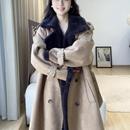 2025冬新款 麂皮绒羔羊绒大衣高级宽松 皮毛一体羊羔毛外套女中长款