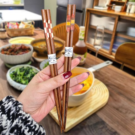 一人食/情侣筷子高档原木筷子鸡翅木抗菌防霉防滑铁刀木尖头筷子