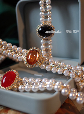 优雅落日晚风多层轻奢宫廷锁骨链