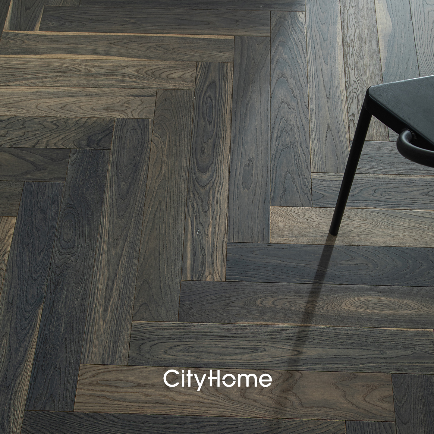 cityhome/橡木实木多层木地板人字拼环保中古地热地暖ENF级地板