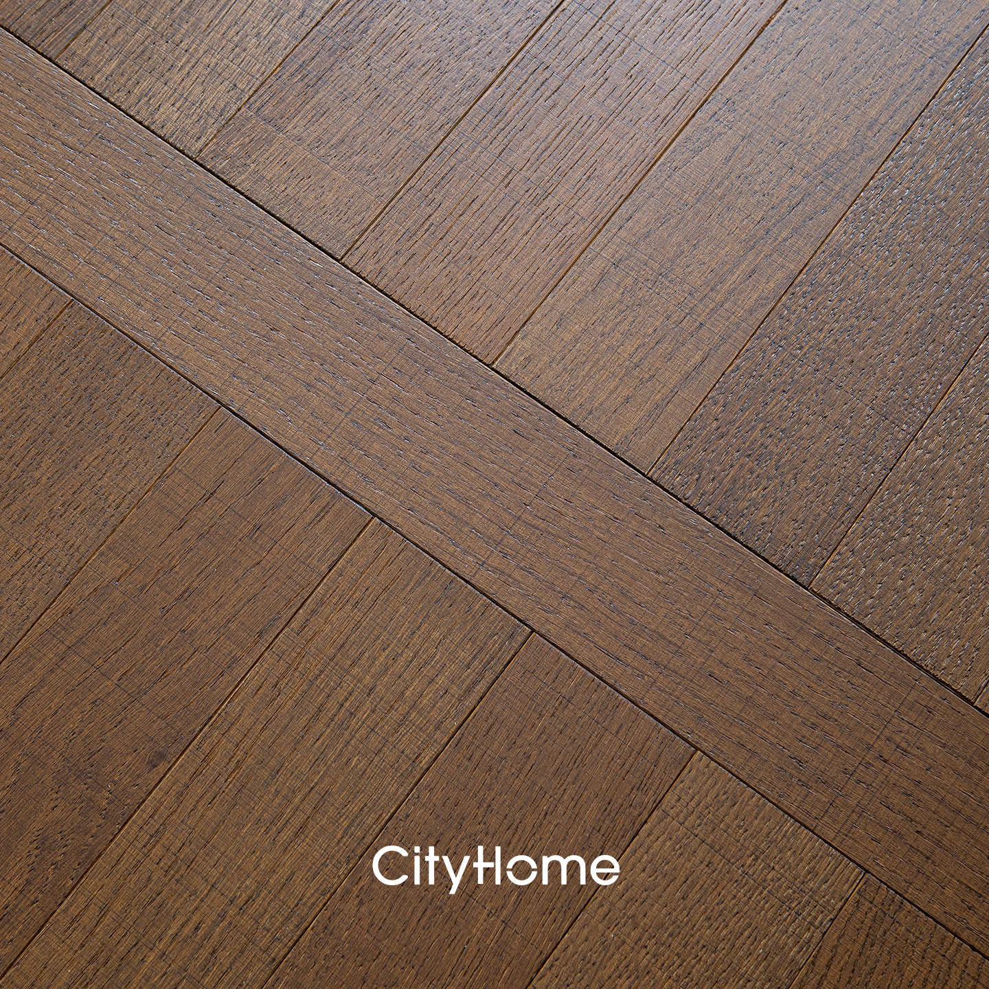 cityhome地板/橡木复古细条烟熏全桦多层ENF地热地板