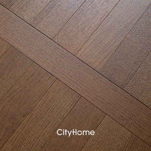 cityhome地板/橡木复古细条烟熏全桦多层ENF地热地板