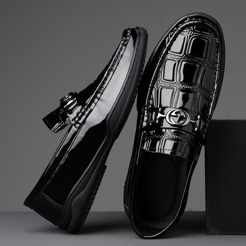 男士豆豆鞋春秋季休闲皮鞋