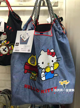 现货包邮 日本ball&chain凯蒂猫HelloKitty豹纹帆手提包购物袋