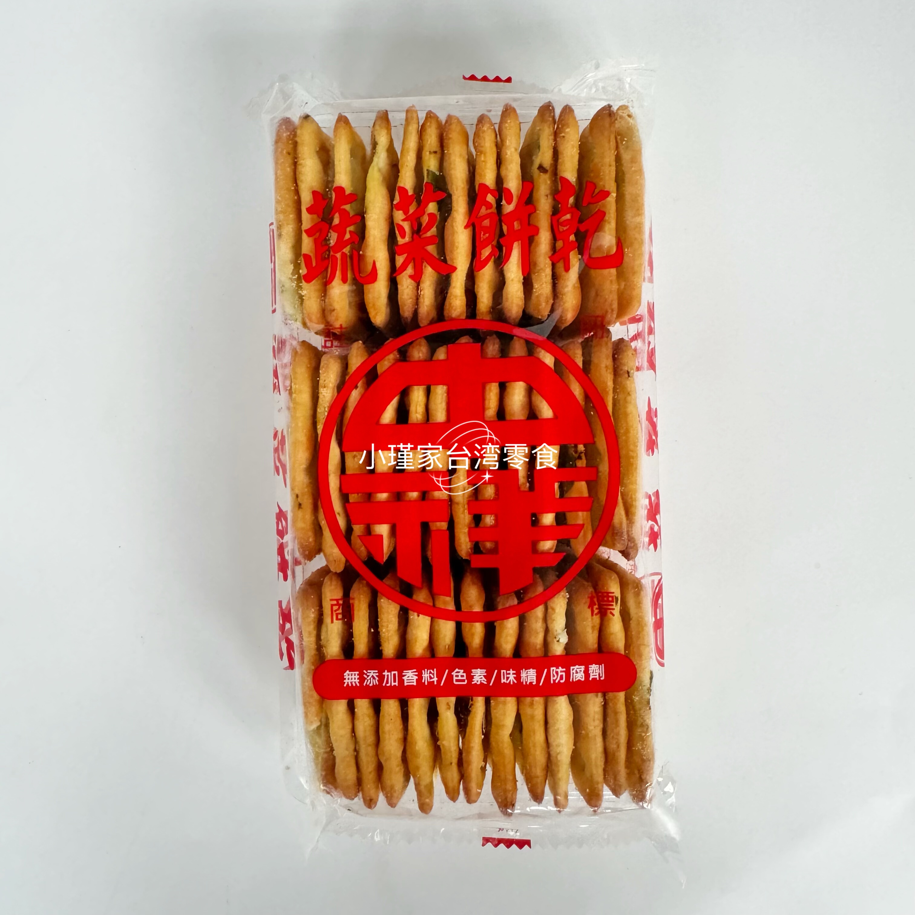 台湾中祥香葱饼干 好吃香脆蔬菜饼干 小麦咸味薄脆进口纯素食品
