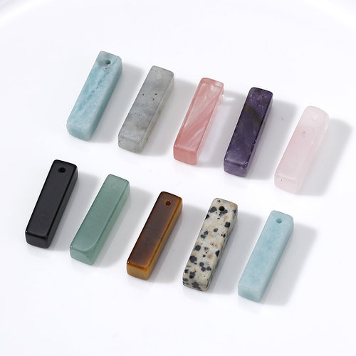 天然东陵水晶玉石长方立体diy