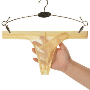 大象鼻子枪弹分离透气裸感男内裤 超薄网纱透明丁字裤 内裤 君也男士