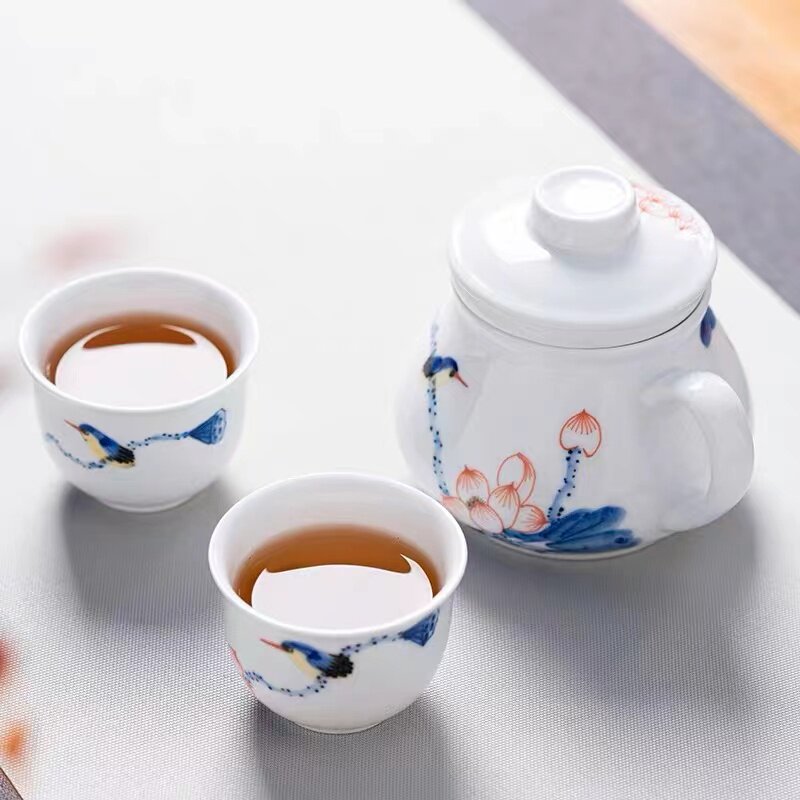 红叶官窑青花彩绘瓷宫廷