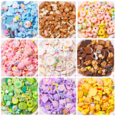 树脂配件奶油胶diy材料手工小饰品配饰手机壳装 饰发夹发卡珍珠花