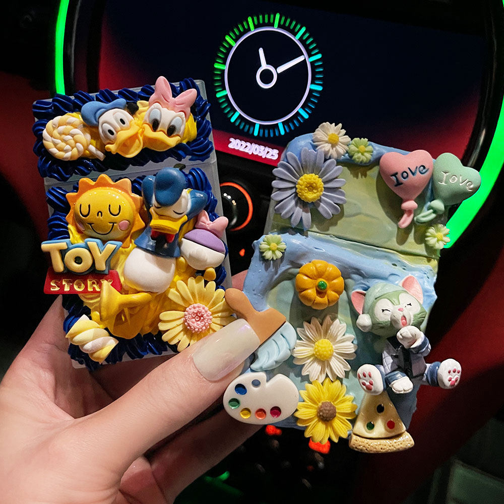 diy烟盒套手工制作奶油胶烟盒材料包细烟粗烟女士可爱创意开心鸭