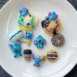 立体卡通蛋糕冰淇淋小怪兽奶油胶手工diy制作材料发夹树脂小配件