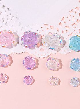 透色透明花朵奶油胶手机壳树脂饰品小配件diy材料包手工自制滴胶