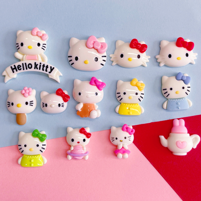 卡通可爱小动物diy奶油胶手机壳头饰发夹饰品树脂配件