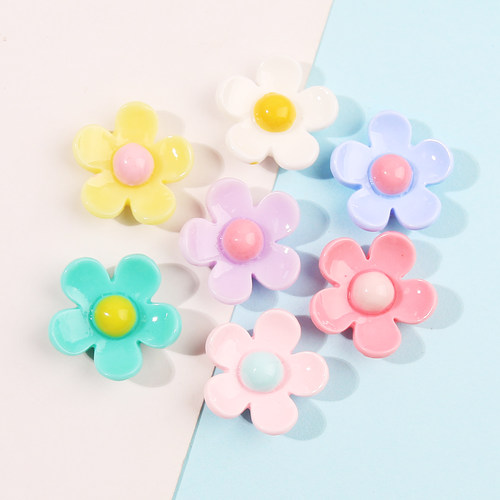 五瓣花太阳花奶油胶手机壳树脂饰品小配件diy材料包手工自制滴胶