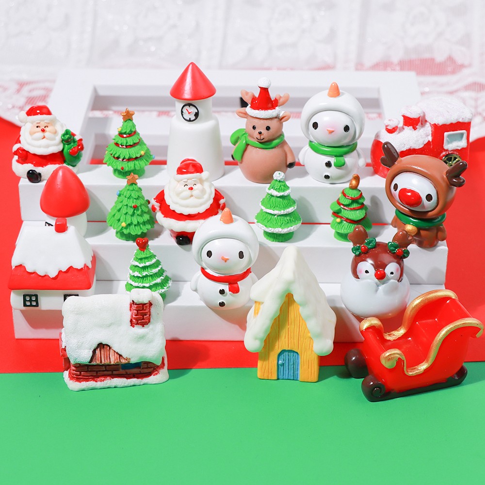 立体圣诞系列公仔树脂配件diy手工节日装饰手机壳材料包摆件装饰