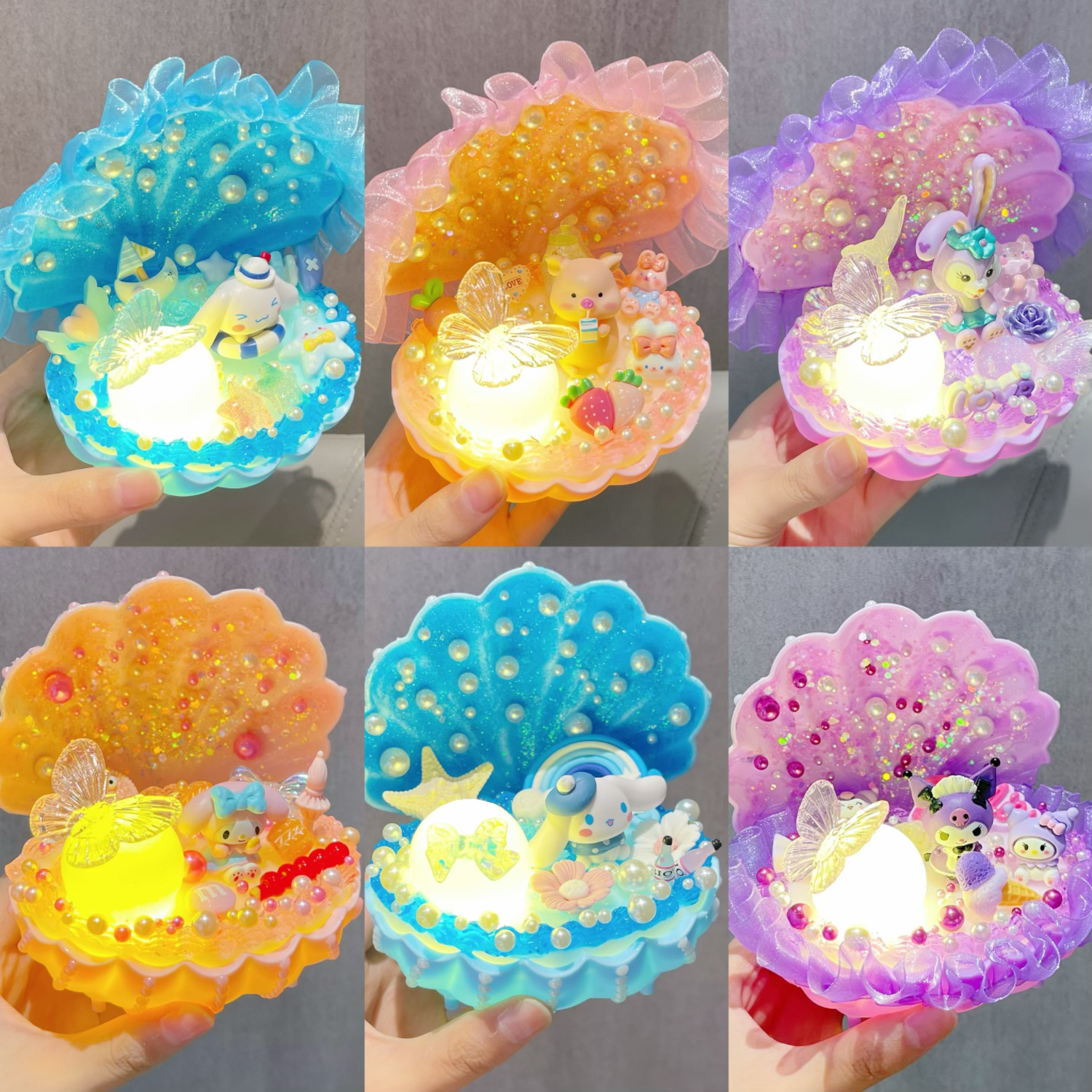 贝壳小夜灯奶油胶手工diy制作材料包卡通可爱狗狗公仔儿童摆件,饰品/流行首饰/时尚饰品新,其他DIY饰品配件,淘宝优惠券,粉丝福利购,淘宝优惠卷