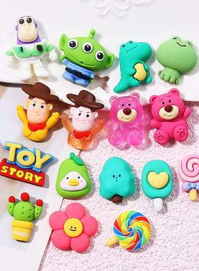 机器人组合奶油胶手机壳树脂饰品配件diy材料包手工自制水晶滴胶