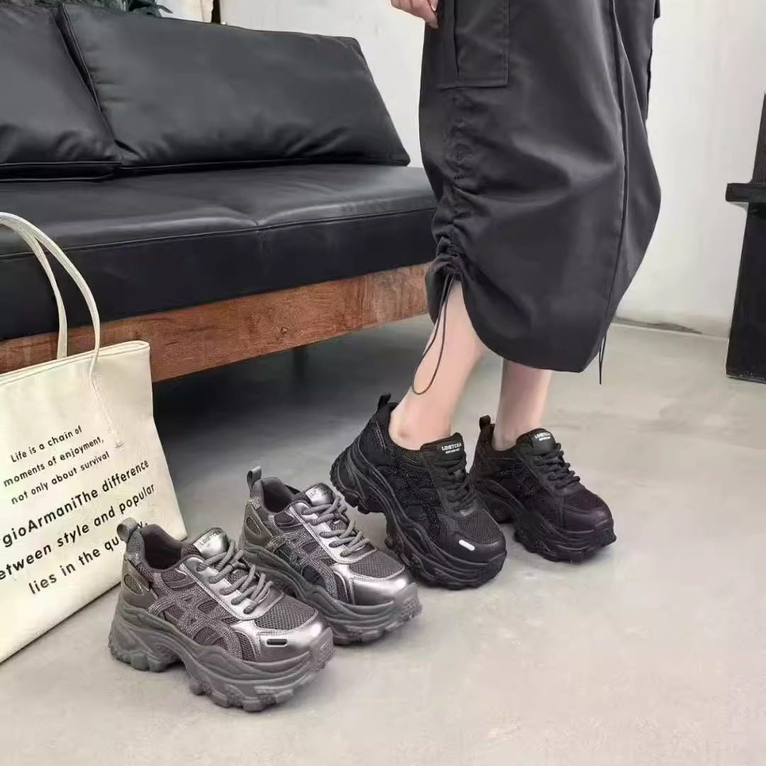 加肥大码女鞋41-43码单鞋真皮40 42百搭时尚老爹鞋厚底休闲鞋,女鞋,时尚休闲鞋,淘宝优惠券,粉丝福利购,淘宝优惠卷