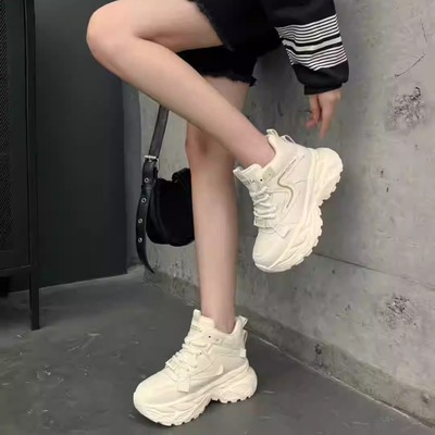 冬季大码女鞋41-43码厚底老爹鞋