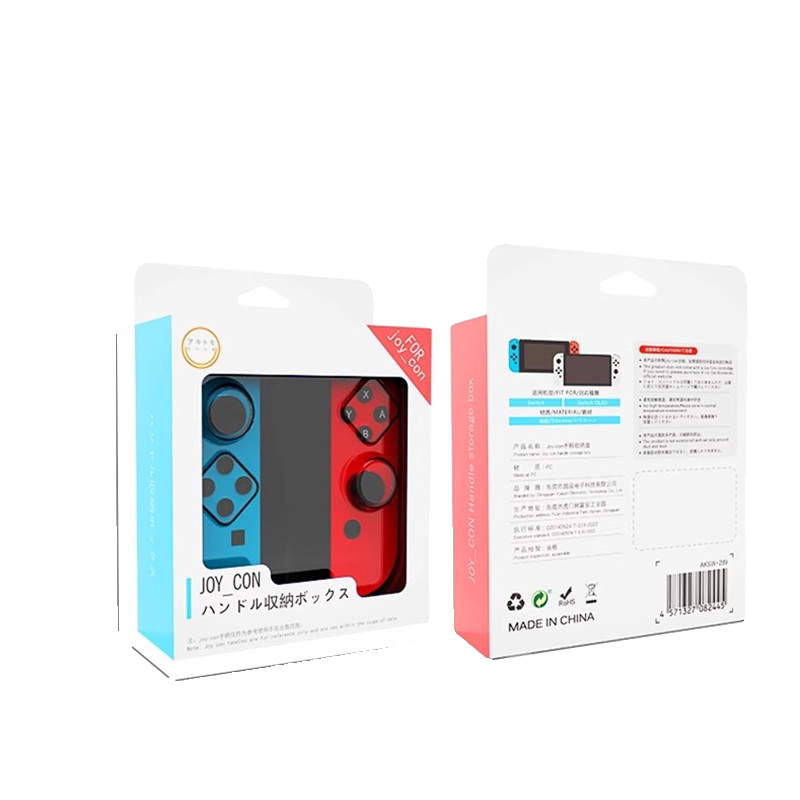 AJITOMO SWITCH OLED 좌우 손잡이 수납 쉘 NS JOYCON 보호 박스 커버 크리스탈 쉘 액세서리